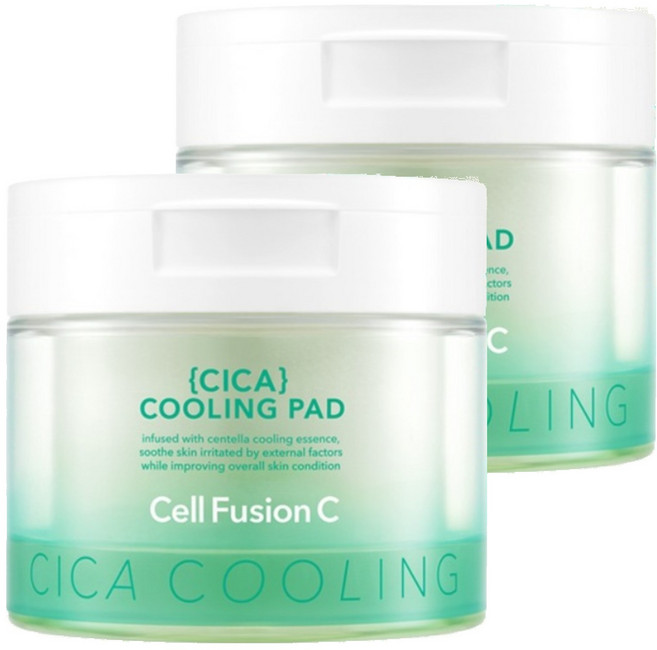 Cell Fusion C 台灣公司貨 積雪草鎮靜涼感棉片 180ml, 2個, 70片