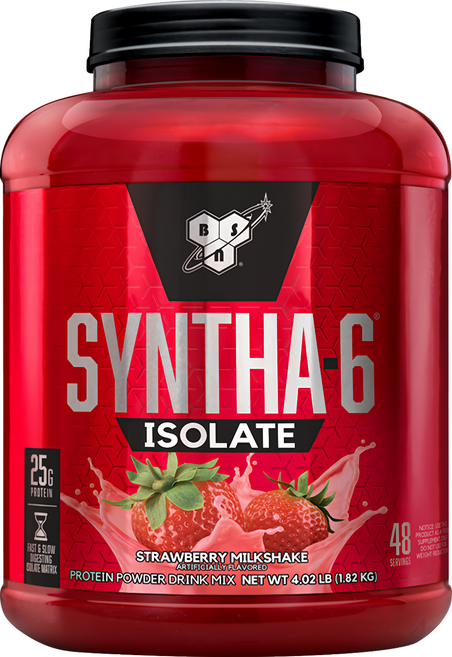 Bsn 畢斯恩 SYNTHA-6 ISOLATE 綜合分離乳清蛋白粉 草莓奶昔 4.02磅, 1820g, 1罐