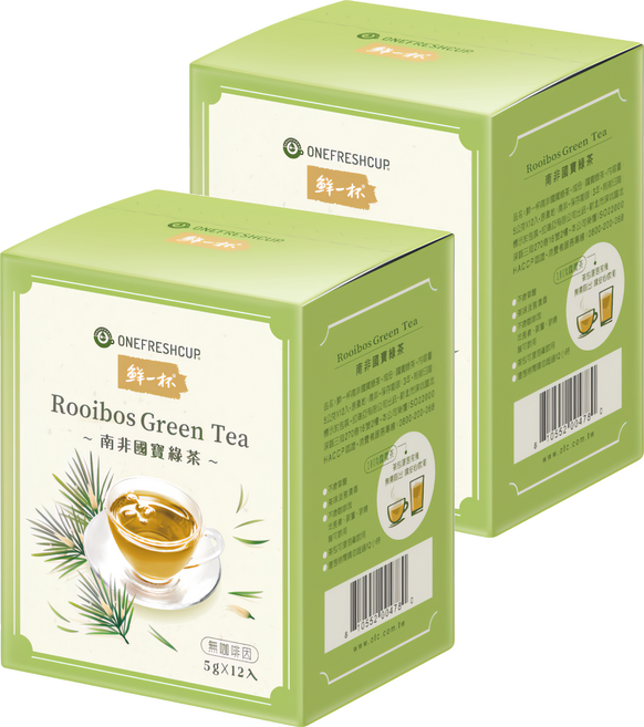 鮮一杯 南非國寶綠茶 無咖啡因 5g x 12入, 2盒