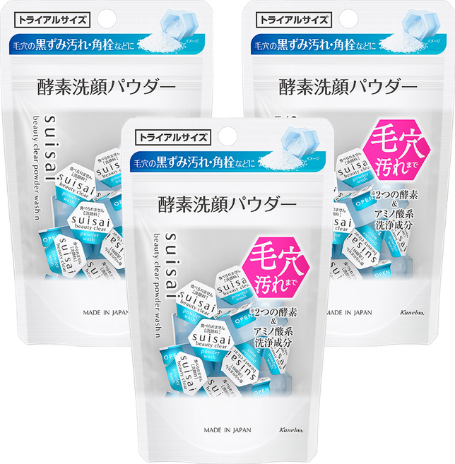 Kanebo 佳麗寶 suisai 台灣公司貨 淨透酵素粉N 15顆, 20g, 3包