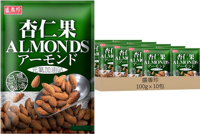 盛香珍 杏仁果, 100g, 10包