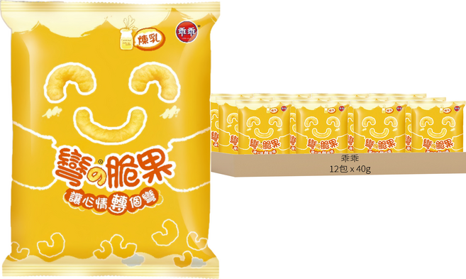 乖乖 彎的脆果 煉乳口味, 40g, 12包