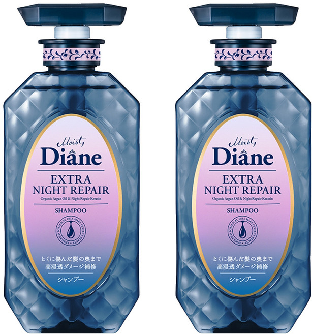 日本 Diane 午夜修護絲柔洗髮精, 450ml, 2瓶