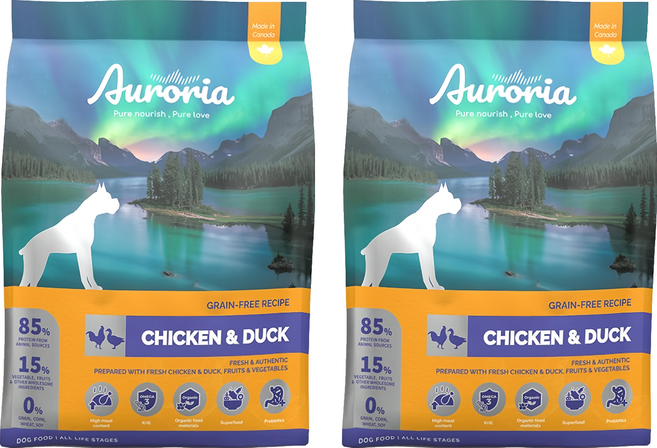 Auroria 極光 全齡犬無穀乾飼料, 454g, 2包, 雞肉 + 鴨肉