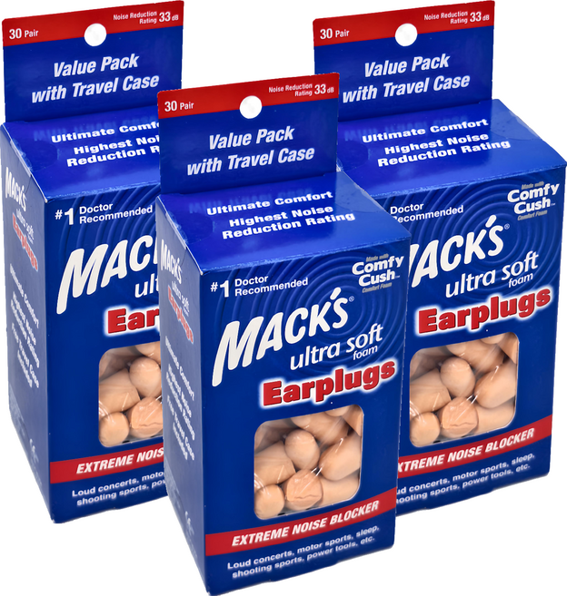 MACK'S 美國 泡棉耳塞 香檳金色, 30副, 3組