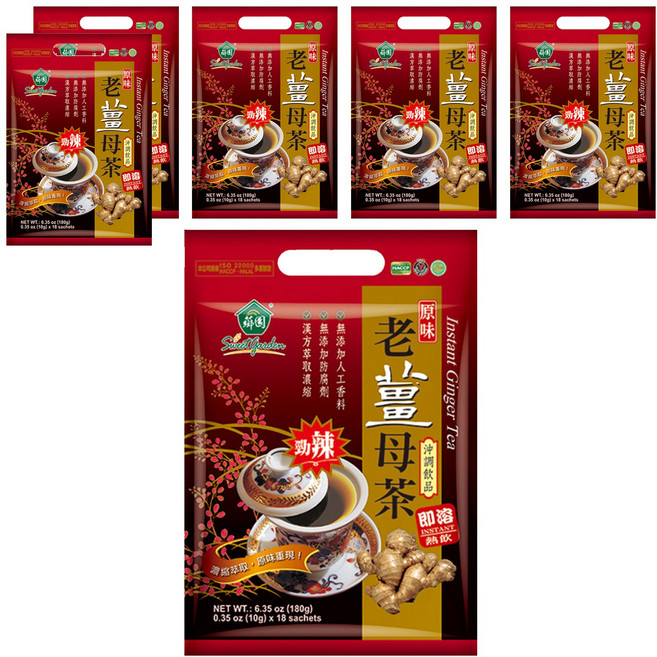 薌園 原味老薑母茶, 10g, 18包, 6袋