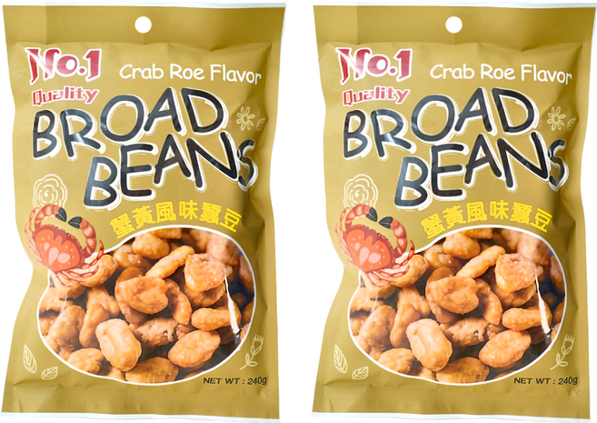 NO.1 蟹黃風味蠶豆, 240g, 2包