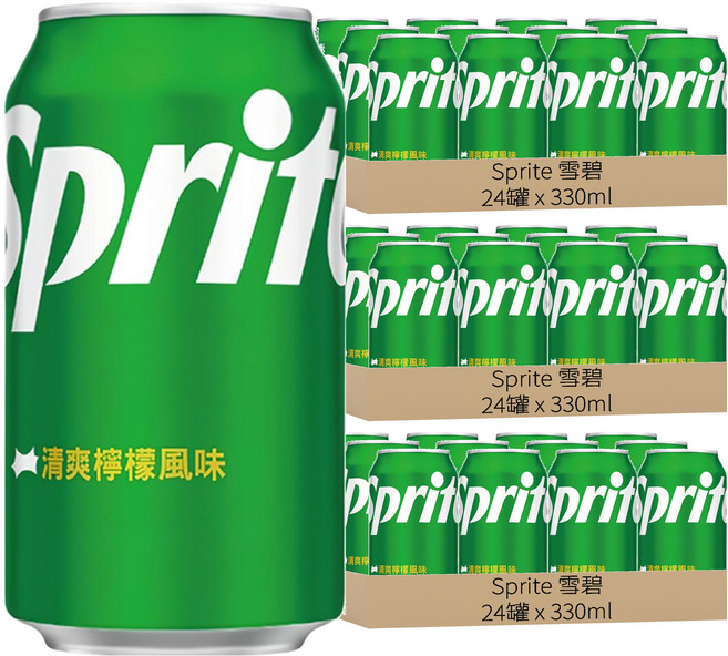 Sprite 雪碧 清爽檸檬風味, 72罐, 330ml