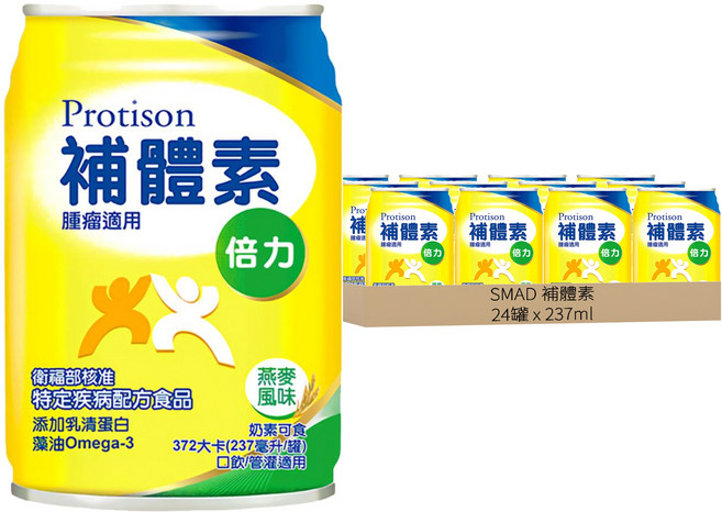 SMAD 補體素 倍力 燕麥風味 此商品無贈罐, 237ml, 24罐