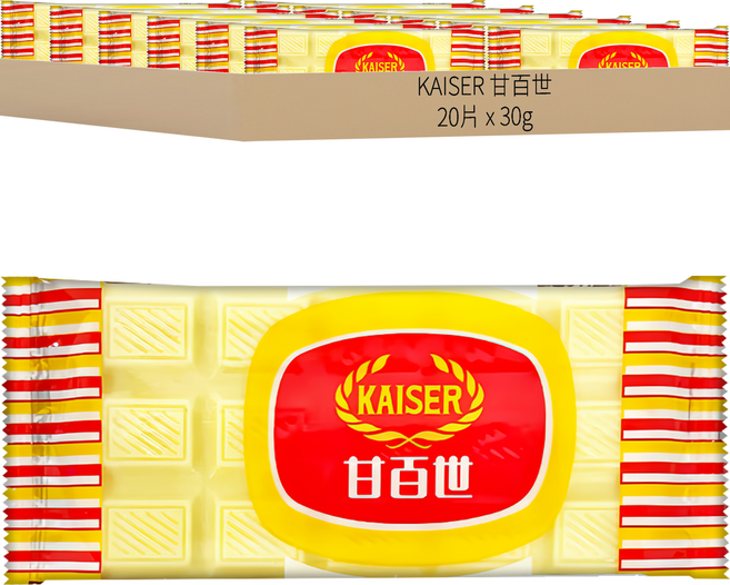 KAISER 甘百世 白巧克力糖, 30g, 20片
