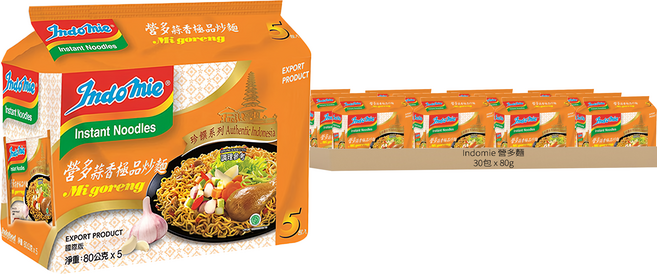 Indomie 營多麵 珍饌系列 蒜香極品炒麵 80g, 30包