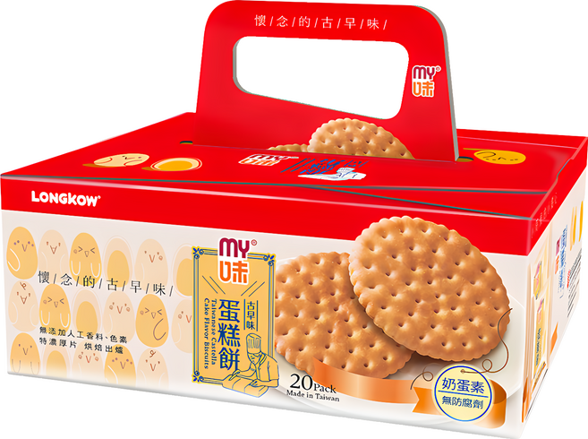 龍口 My味古早味蛋糕餅 20入, 460g, 1盒
