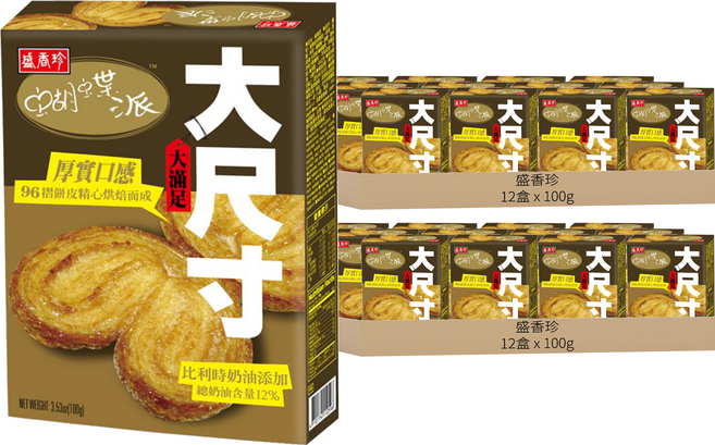 盛香珍 蝴蝶派, 100g, 24盒