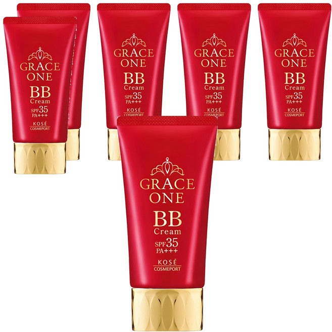 KOSE 高絲 GRACE ONE 極上活妍特濃彈力BB霜 SPF35 PA+++ 溫水可卸, 明亮色, 50g, 6條
