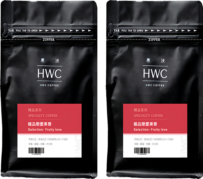 HWC 黑沃咖啡 極品戀愛果香1/2磅咖啡豆, 2包, 227g, 咖啡豆(無研磨)
