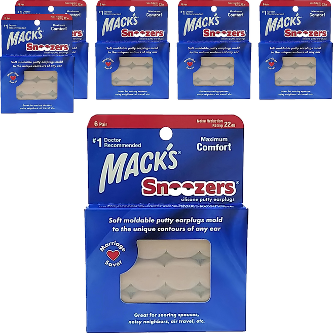 MACK'S 美國 成人矽膠耳塞 膚色, 6副, 6組