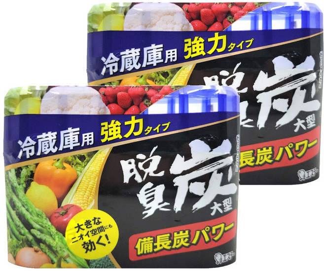 ST 雞仔牌 脫臭碳 冰箱脫臭炭消臭劑 大型冷藏庫專用 600L以下, 240g, 2盒