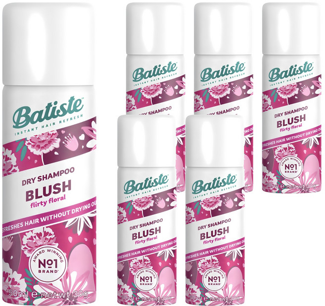 Batiste 芭緹絲 BLUSH 秀髮乾噴劑 清爽蓬鬆, 6瓶, 50ml