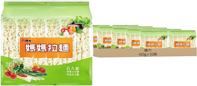 維力 媽媽拉麵, 420g, 10袋
