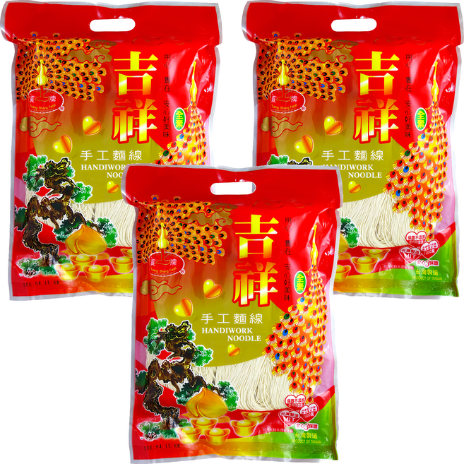 黃上牌 手工麵線, 1.2kg, 3包
