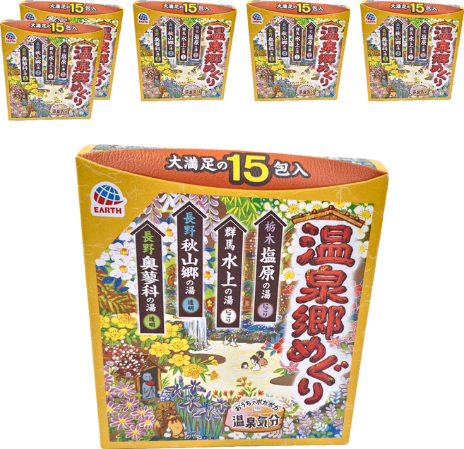 EARTH 日本巡禮溫泉粉 溫泉鄉 15包, 450g, 6盒