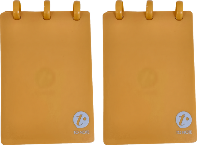 TO NOTE 筆記本 A7 50頁, 黃色, 2本
