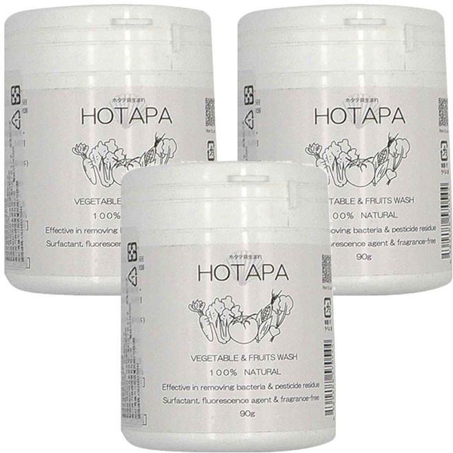 HOTAPA 清潔粉 蔬果用, 90g, 3罐
