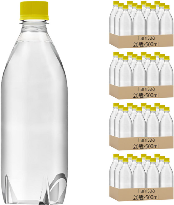 Tamsaa 無標籤氣泡水 檸檬口味, 500ml, 80瓶