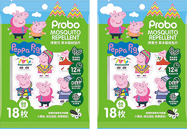 Probo 博寶兒 草本驅蚊貼片, 18片, 2包