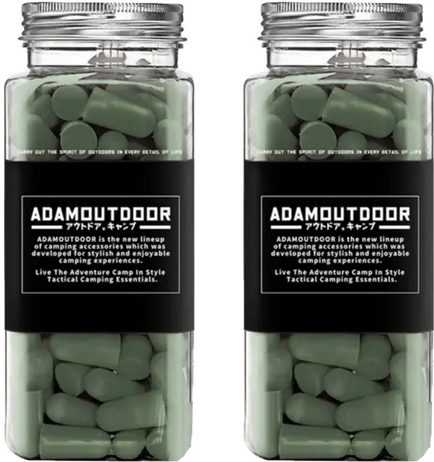 ADAMOUTDOOR 降噪隔音耳塞 軟式耳栓, 120顆, 2瓶