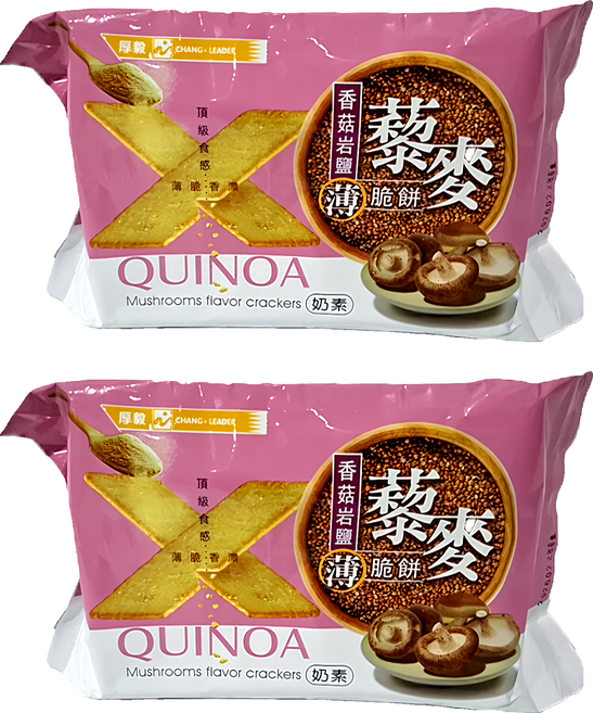 CHANG LEADER 厚毅 香菇岩鹽藜麥脆餅, 189g, 2包