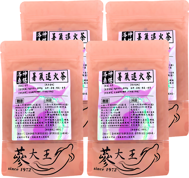 洛神桑葚暑氣退火茶包, 6g, 10包, 4袋