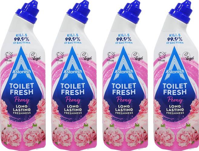Astonish 浴廁清潔凝膠 牡丹, 750ml, 4個