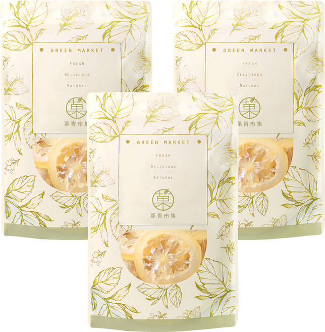 GreenMarket 菓青市集 即食檸檬片/果乾, 230g, 3包