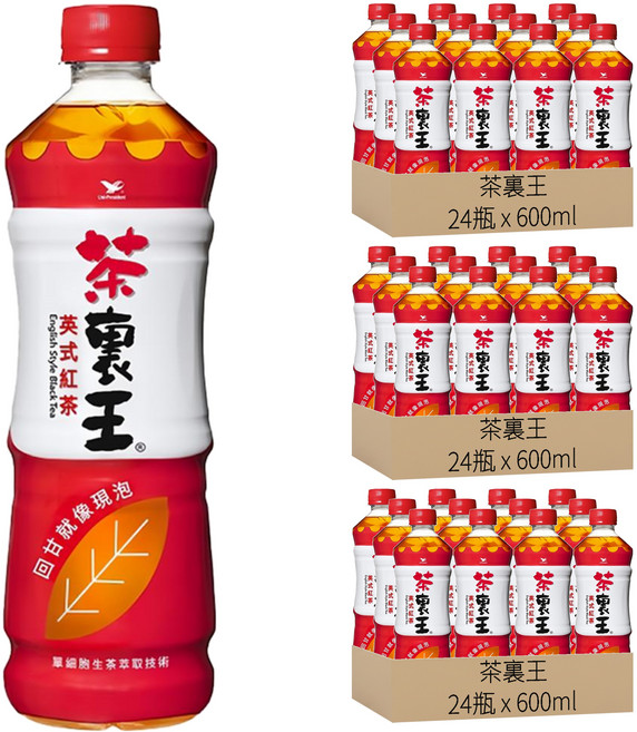 茶裏王 英式紅茶, 600ml, 72瓶