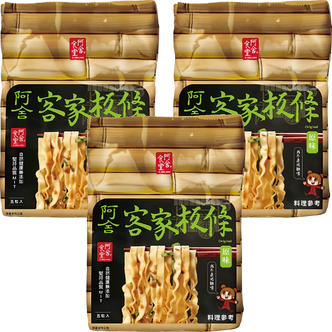 阿舍食堂 客家粄條, 475g, 3袋