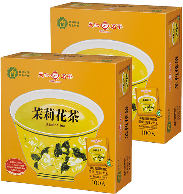 天仁茗茶 茉莉花茶, 2g, 100包, 2盒