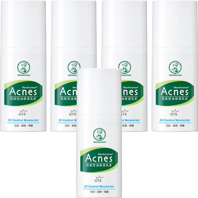 MENTHOLATUM 曼秀雷敦 台灣公司貨 Acnes抗痘控油保濕乳液, 5瓶, 45g