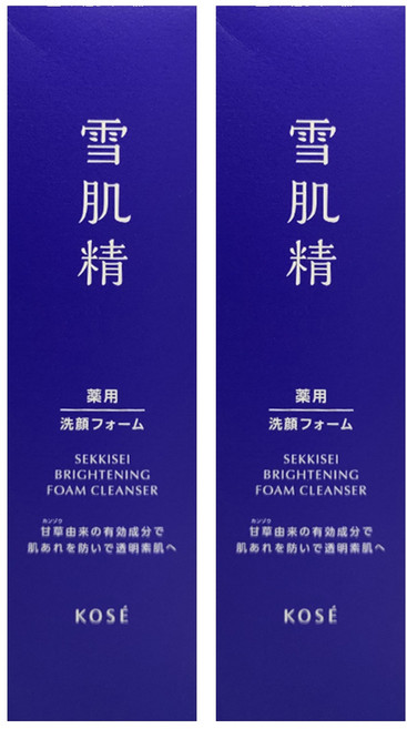 KOSE 高絲 雪肌精 澄白薏透洗顏霜 130g - 深層清潔、溫和保濕、透亮美肌, 2瓶