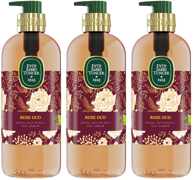 EYUP SABRI TUNCER 玫瑰木質調精品香氛液體皂, 500ml, 3瓶
