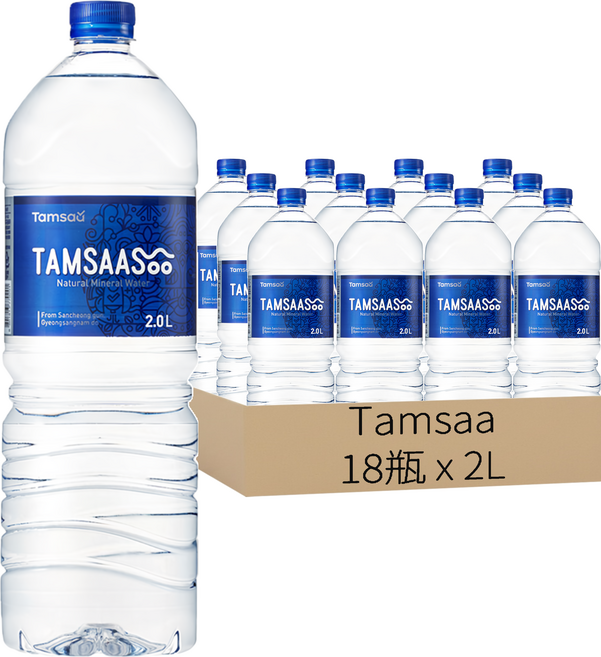 Tamsaa 天然水 2L 天然純淨原味, 18瓶