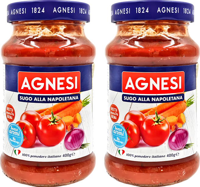 AGNESI 義大利拿坡里番茄麵醬, 400g, 2罐