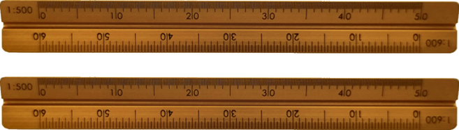 AP. 普思 鋁製比例尺 印刷刻度 10cm, 棕色, 2支