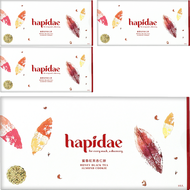 hapidae 蜜香紅茶杏仁餅, 220g, 4盒