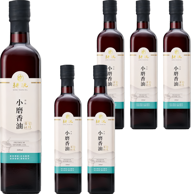 GENG YUAN 耕沅 頂級小磨香油, 500ml, 6瓶
