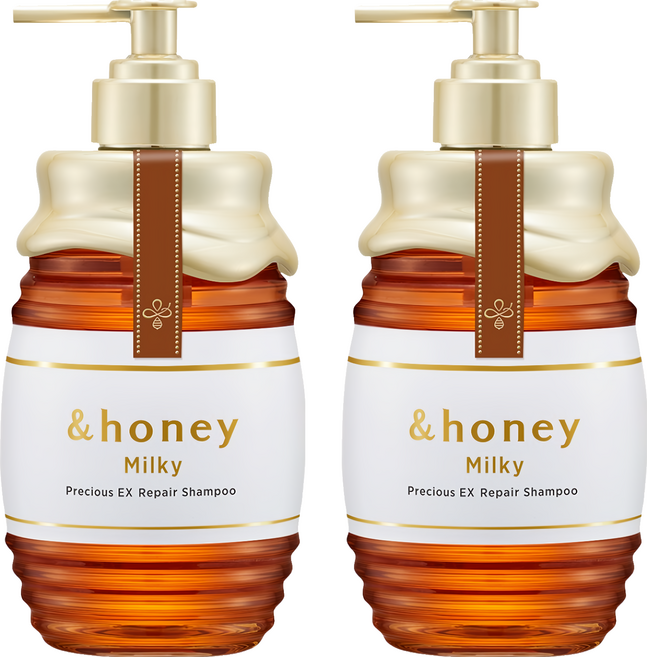 &honey milky 蜂蜜頂級滋潤修復洗髮精, 500ml, 2瓶