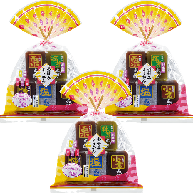 SUGIMOTOYA SEIKA 杉本屋 五色羊羹, 320g, 3袋