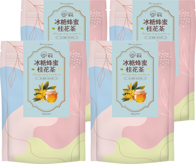 CHILL 愛吃 冰糖蜂蜜桂花茶 150g, 25g, 6入, 4包