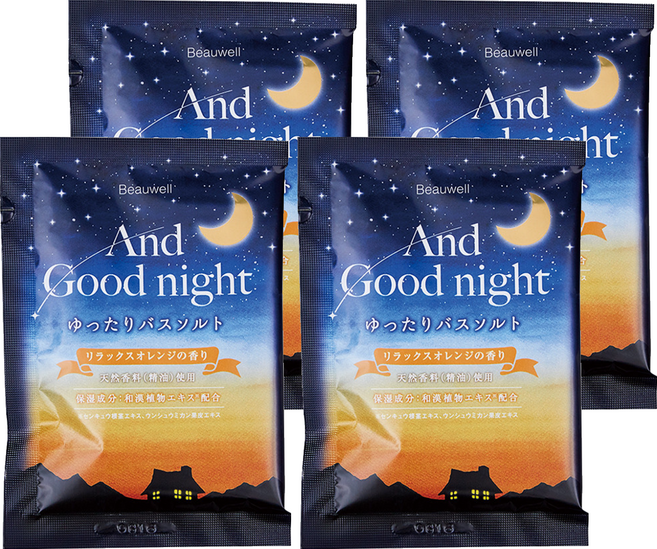 Beauwell AGN 舒眠香氛沐浴鹽 (輕鬆柑橘) - And Good night, 4包, 40g