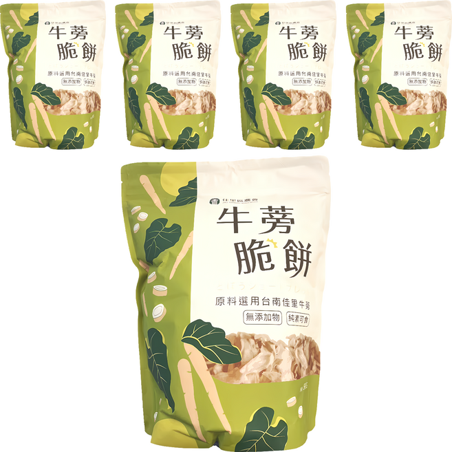 佳里區農會 牛蒡脆餅 芥末, 5個, 80g